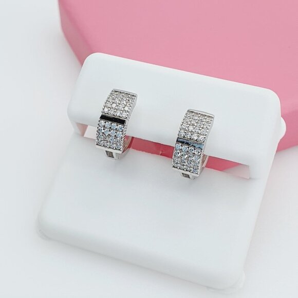 "925 Sterling Silver Cubic Zirconia Earrings, U19254658 - Picture 3 of 11